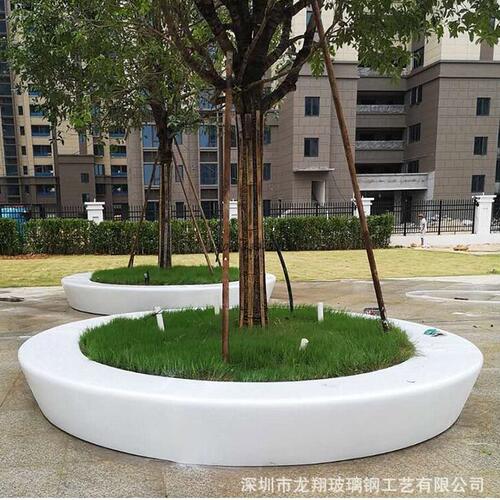 甄选玻璃钢树池户外休闲座椅坐凳商场商业街公园长椅机场等候椅厂