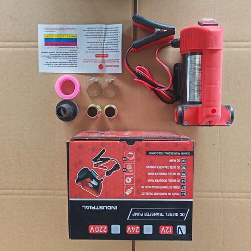 甄选12V24V220V直流电动抽油泵柴油泵便携手提式抽油泵自吸泵加油