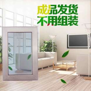 定制定做免不片铝合金左右推拉平移防蚊304组锈钢金刚装纱窗纱门