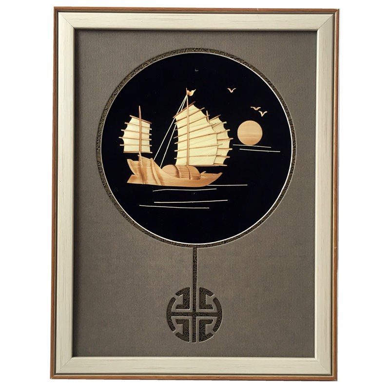 麦秆画麦草画贴画工艺品家居装饰画相框摆件特色礼品出国礼物