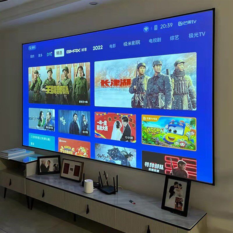 松果树定制家用支持4K高清画框幕布100寸120寸窄边框纳米投影幕布