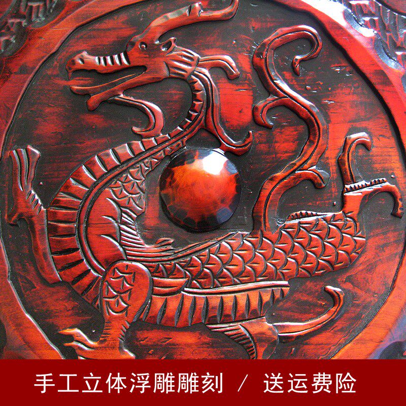墙上挂饰墙壁桃木装饰挂件四象木雕走廊过道客厅沙发背景墙大壁饰