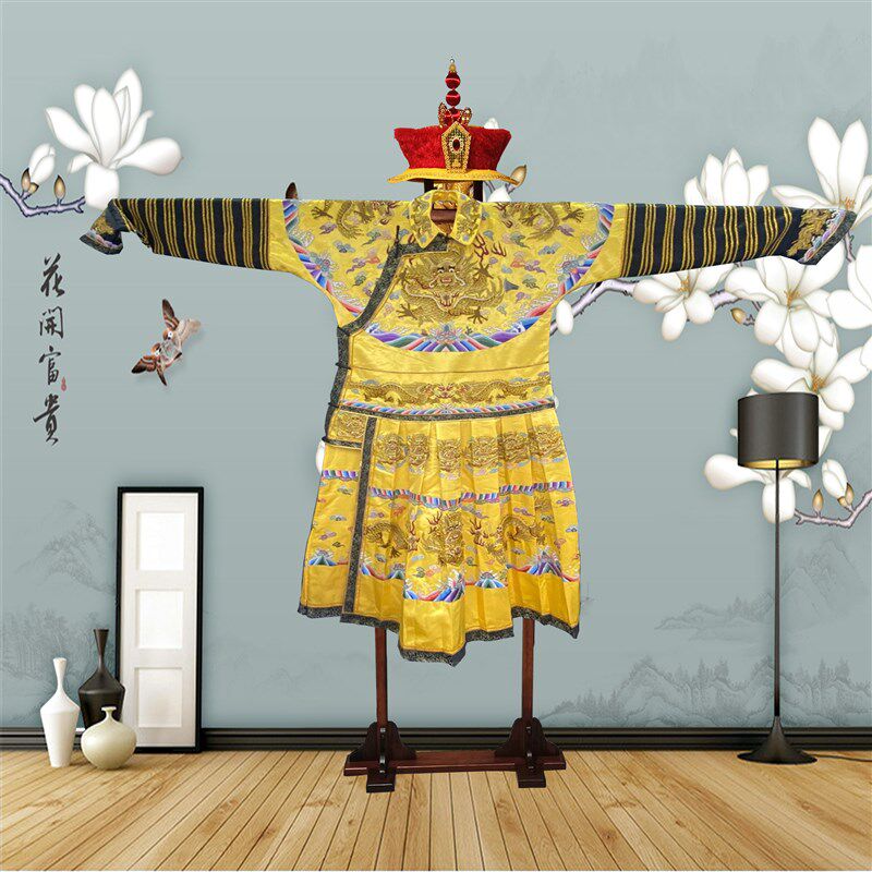 古风汉服衣架中式实木衣帽架龙袍戏服挂衣架 展示架 落地衣架