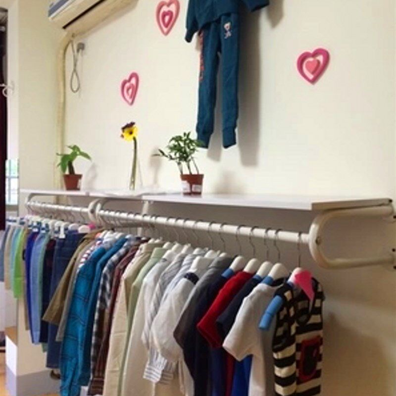铁艺服装店男女装挂衣架上墙服装展示架童装衣架壁挂鞋包货架包邮