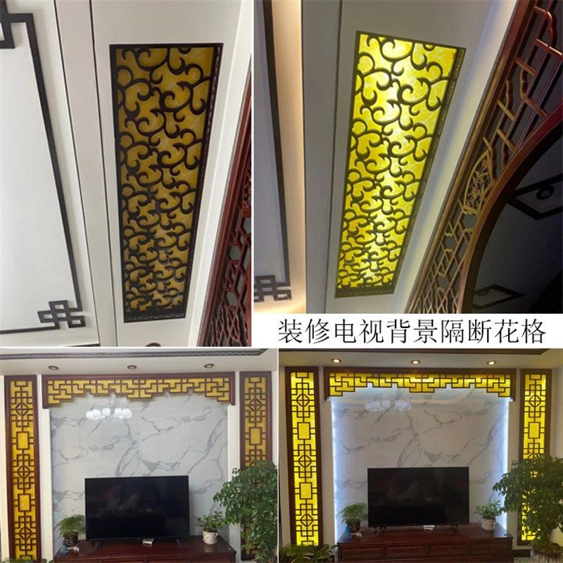中式实木雕刻屏风隔断政府大厅酒店玄关浮雕花格电视背景牌匾定做