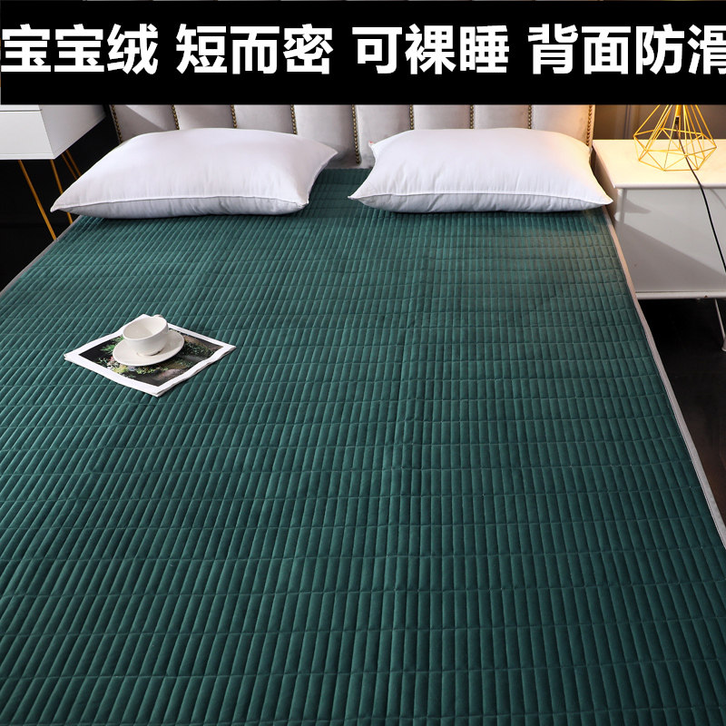 防滑加厚宝宝绒床单单件可机洗三层毛毯子珊瑚绒法兰冬季铺床被单