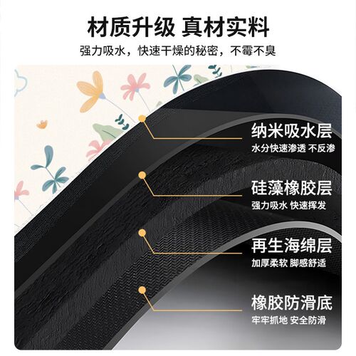 滚筒洗衣机防尘盖布硅藻泥吸水防晒冰箱盖垫免洗床头柜微波炉垫子