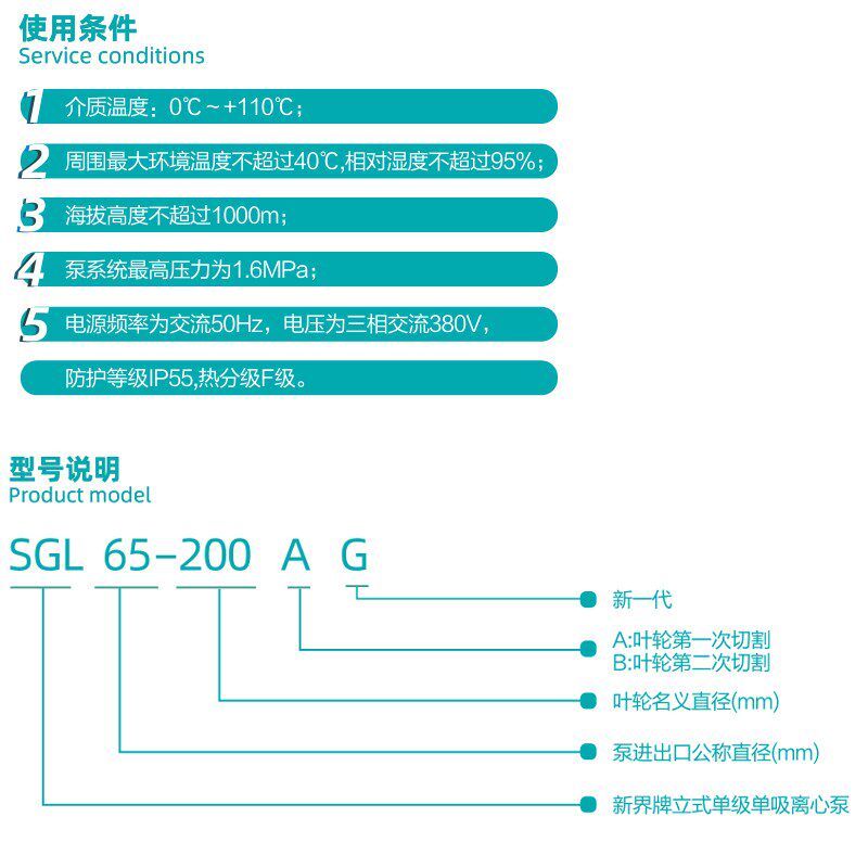 新界立式管道泵SGL80-200商用锅炉热水空调供暖制冷增压循环水泵
