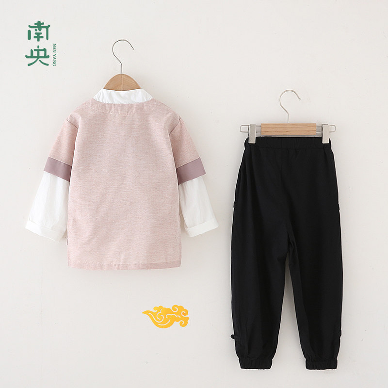 儿童汉服男童唐装春秋套装薄款小孩中国风童装高端古装民国风中式