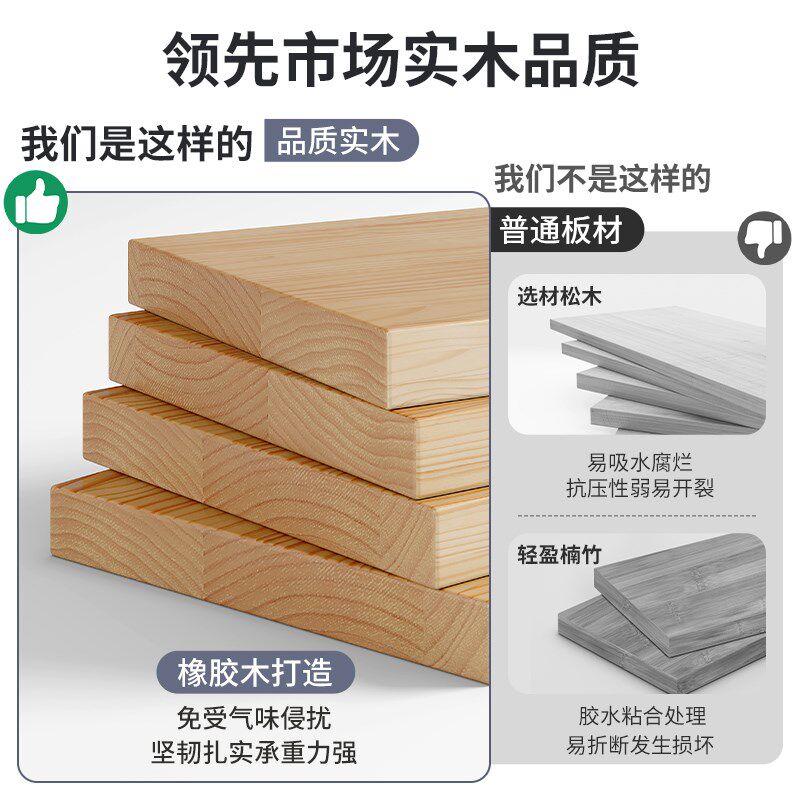 显示器增高架家用台式电脑桌面实木置物架收纳架办公桌垫高支撑架