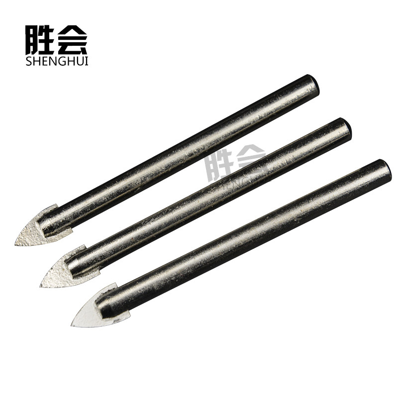 胜会瓷砖三角钻头 陶瓷玻璃打孔合金钻头6 8 10 12mm