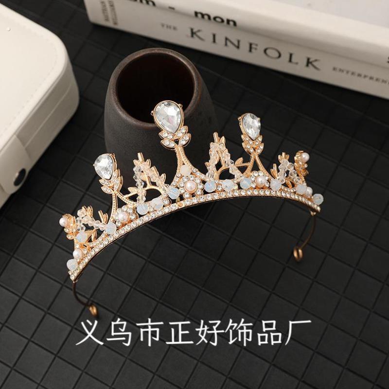 皇冠女十八岁生日超仙新娘头饰巴洛克韩式婚纱王冠女简约大气公主