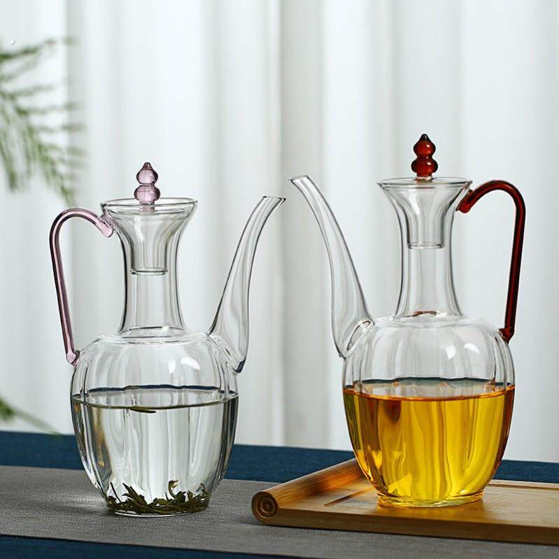 玻璃茶壶手执壶仿宋贵妃泡茶器绿茶专用茶具围炉煮茶茶具水壶套装