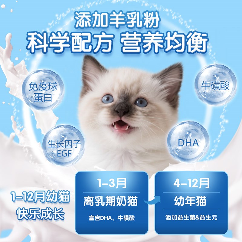 喵宝宝布偶猫幼猫专用全价猫粮1到3月宠物小猫咪4到12月幼崽奶糕
