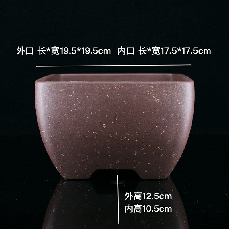 中号高档精品名家老艺人朱永南高四方铺砂刺柏赤松榆树紫砂盆景盆