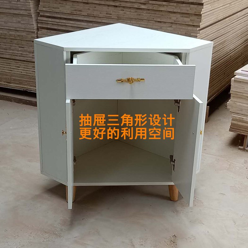 转角柜墙角柜子北欧实木拐角边角三角形收纳柜客厅卧室角柜定制