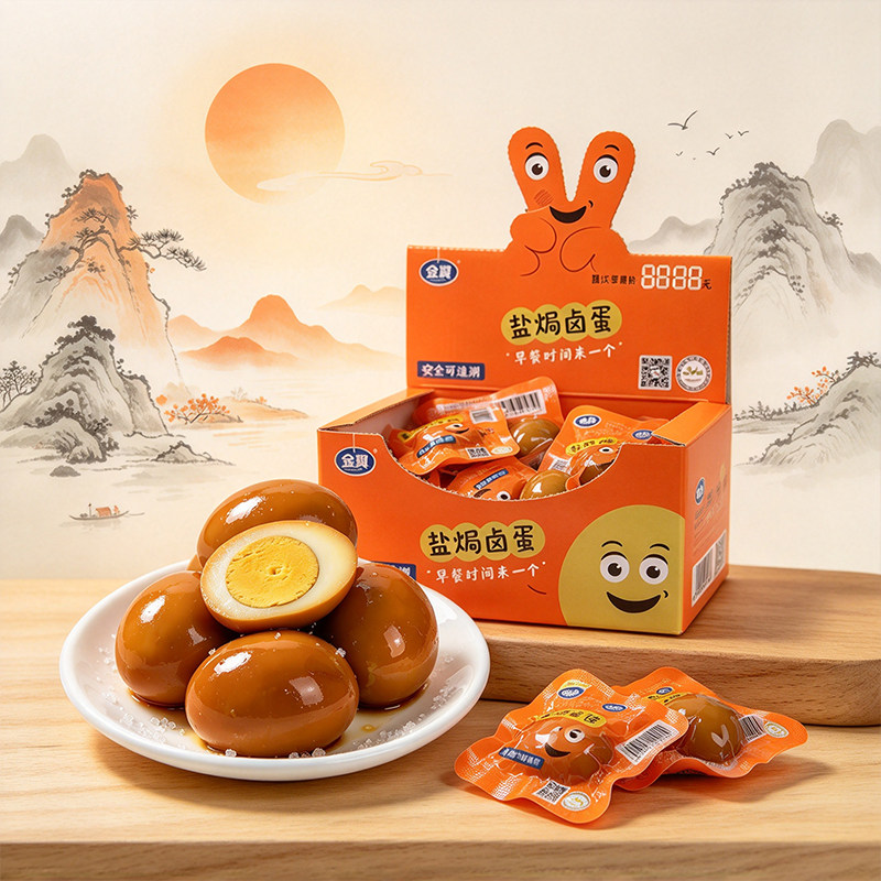 金翼富硒盐焗卤蛋高蛋白质早餐