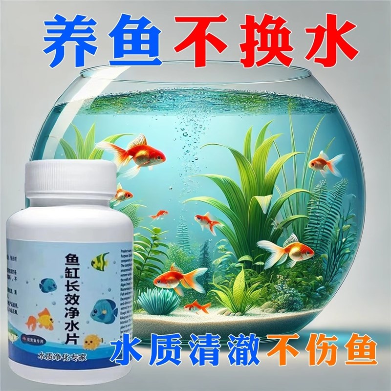 【免晒水】自来水养鱼片除氯净水鱼缸水质稳定片预防鱼病养鱼专用