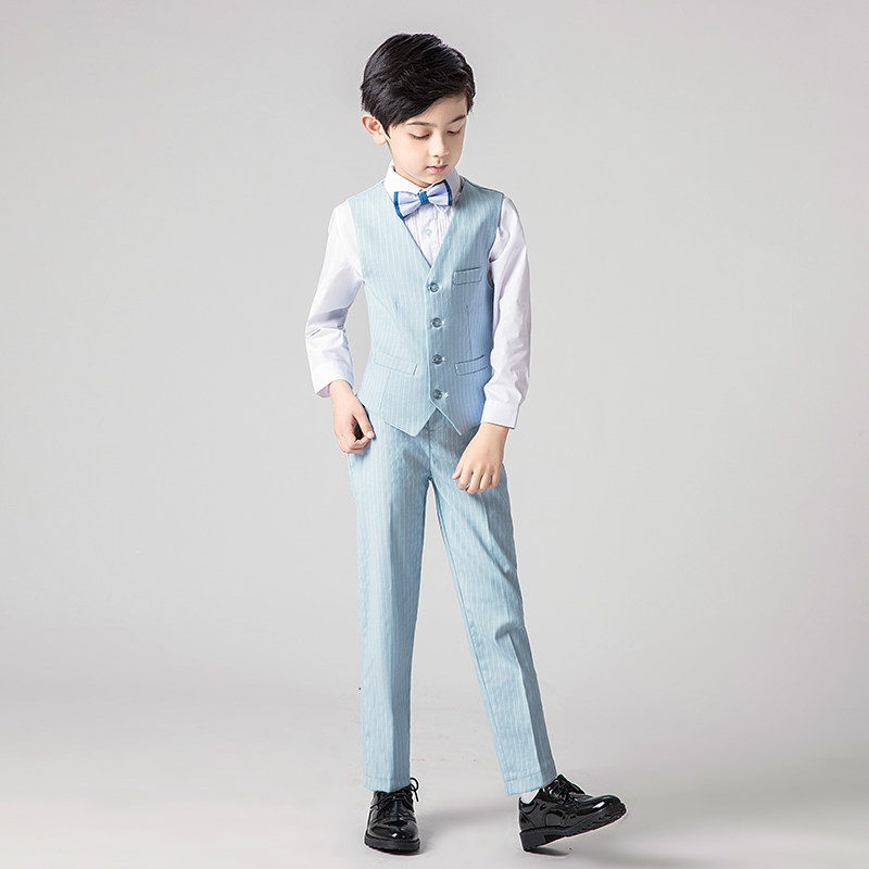 男童礼服马甲套装花童男孩中大童西装主持人儿童西服钢琴演出服秋