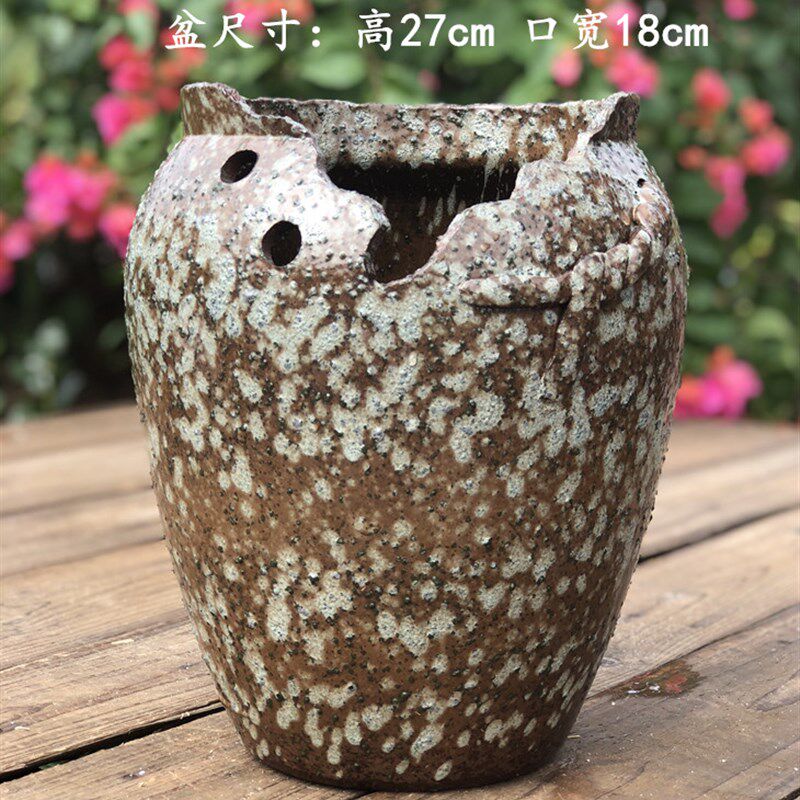 创意花盆多肉盆手工盆花卉绿植盆多肉老庄盆透气紫砂陶罐法师盆