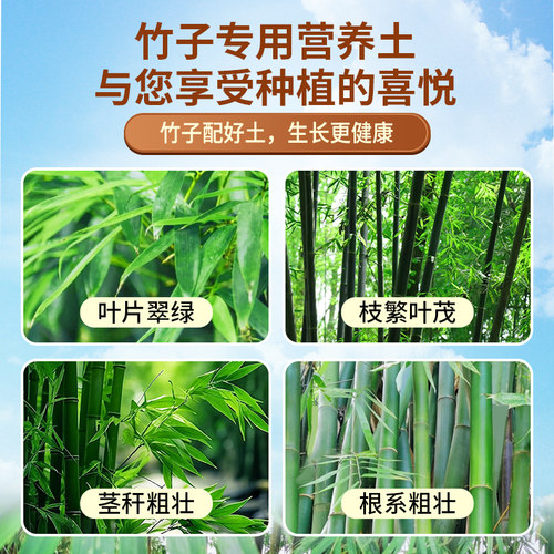 竹子专用土竹子类盆栽专用营养土透气绿植种植土肥料土酸性泥碳土