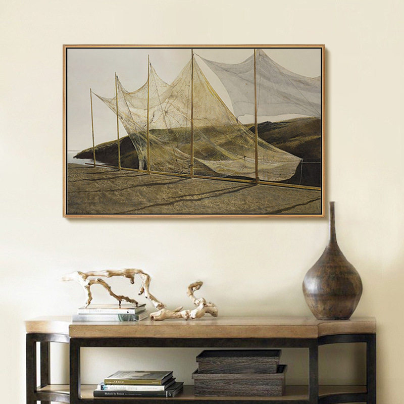 客厅沙发背景墙挂画背景图壁画复古画装饰餐厅墙画怀旧风景装饰画