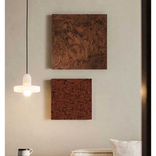 侘寂风极简中古小众油画布肌理壁画装饰艺术玄关法式复古风挂画