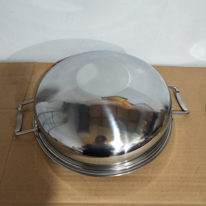 不锈钢凹面电磁炉专用汤锅家用双耳锅多用圆底汤锅蒸锅炒菜锅包邮