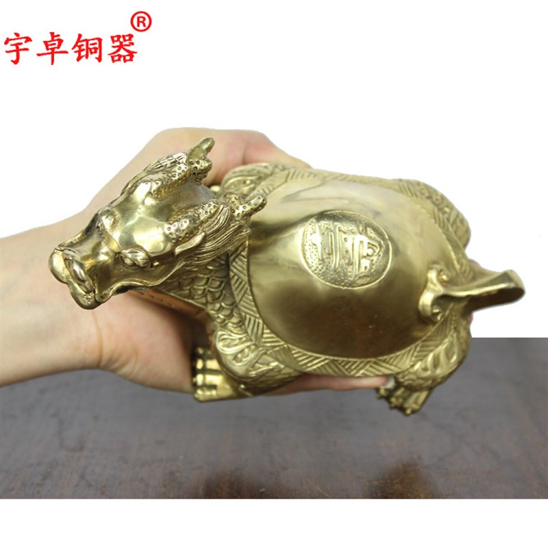 宇卓铜器 纯铜龙龟黄铜龙龟寿字龙龟工艺品摆件
