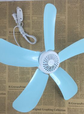 五叶迷你微型微风静音小吊扇家用学生宿舍床上电风扇蚊帐挂扇包邮