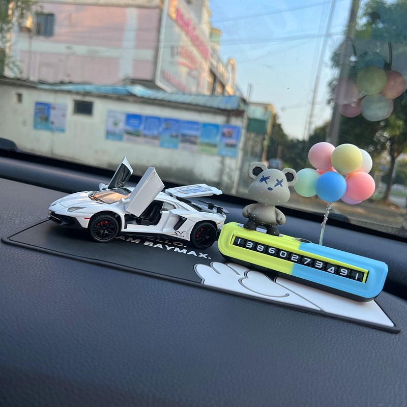 兰博基尼合金车模型号码牌汽车中控台高端车载摆件车内装饰礼物男