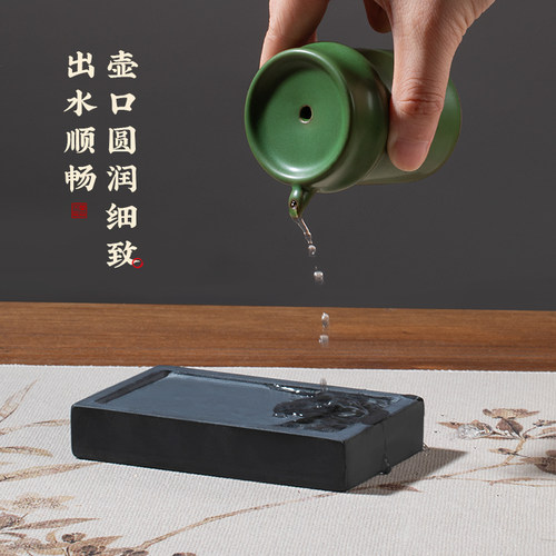 兰斋陶瓷竹节竹隐水滴陶瓷砚滴书法水盂砚台滴壶磨墨专用文房四宝