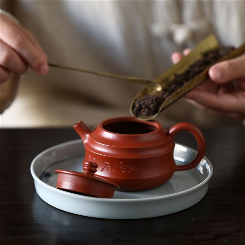 纯手工宜兴紫砂壶红泥款式 家用功夫茶具玉壶茶壶组合