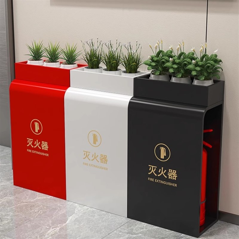 壁挂式挂墙灭火器箱2只装4公斤工厂商场学校收纳盒消防器材放置箱