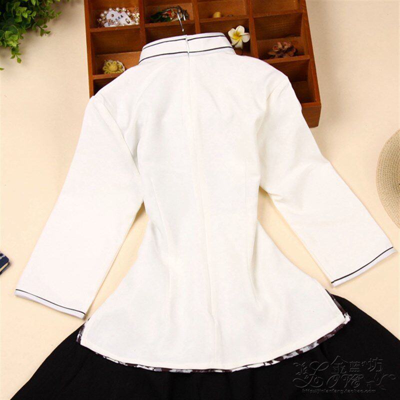 改良时尚修身短款唐装复古中式女装汉服茶服春夏装袖旗袍上衣