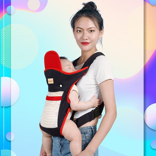 天而婴儿背带多功能前后两用透气简易四季网款传统背孩子背带袋