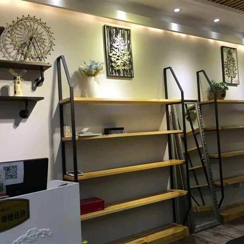 创意鞋店鞋架展示架店铺层板包包服装店货架鞋柜鞋陈列欧式复古