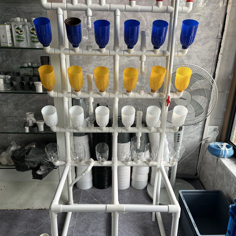 5层30孔水培潮汐种植机鱼菜共生设备虹吸原理植物墙花可定制尺寸