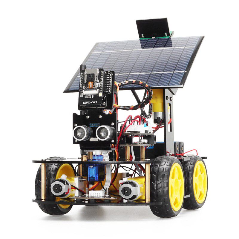 ESP32-32摄像编程教育机器人物联网超声波智能小车太阳能学习