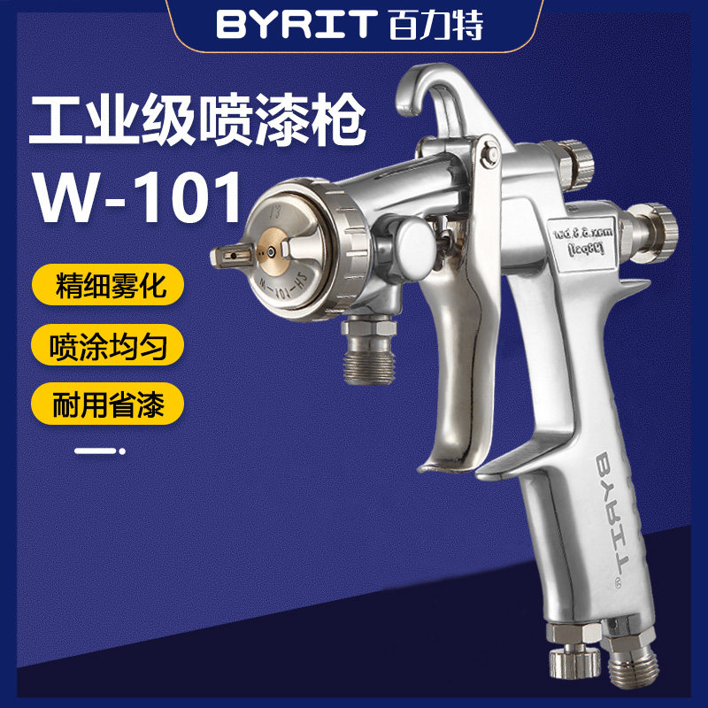 汽车喷漆枪高雾化W101喷枪油漆涂料家具底漆面漆小型气动上壶喷枪