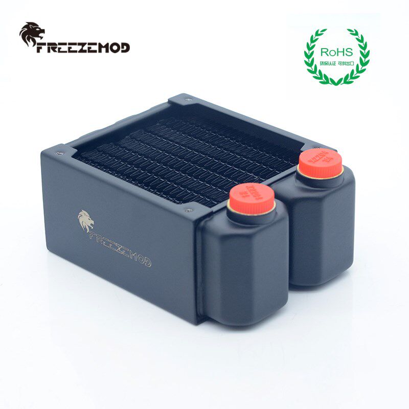 FREEZEMOD电脑水冷45mm液冷双层铜散热排80风扇TSRP-H80紫铜翅片