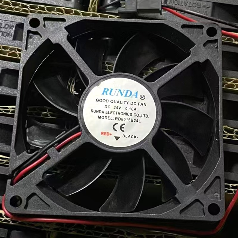 RD8015B24L DC24V 0.10A RUNDA 8CM厘米 变频器 工业散热风扇
