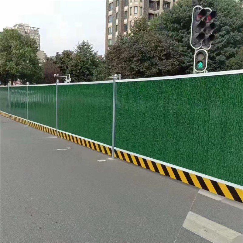 彩钢施工围挡工地道路地铁建筑工程围墙隔断小草铁皮安全护栏挡板