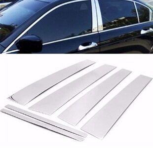 专用BMW E70G05X1 X2 X3 X4 X5x6侧门盖车窗饰条电镀银镜面中柱贴