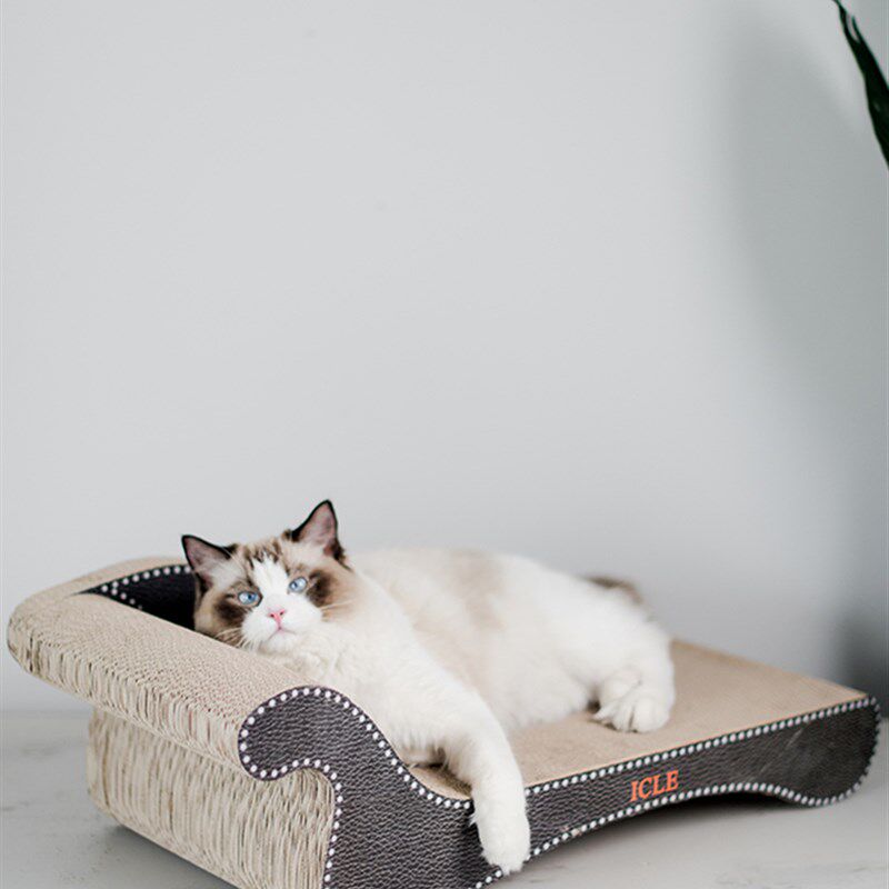 贵妃椅猫碗猫抓板自嗨磨爪器耐磨瓦楞网红猫窝猫房子逗猫大号猫咪