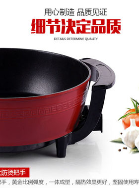 家用连体可炒菜煮饭插电锅1一体式2小型4人3能煲汤做饭炒锅电烧菜