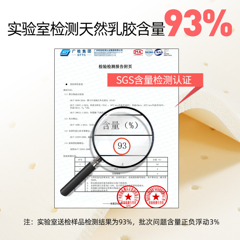 【达人推荐】金橡树乳胶牀垫3d纤维垫两面睡感 5cm厚度