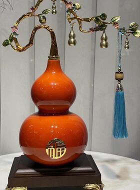 新中式客厅玄关葫芦五福临门摆件家居工艺品电视柜乔迁装饰品礼品