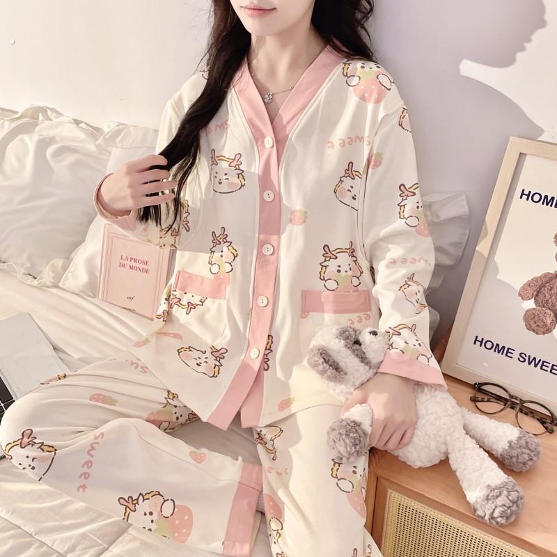 夏季月子服孕妇睡衣春秋季薄款产后怀孕期产妇哺乳家居服套装