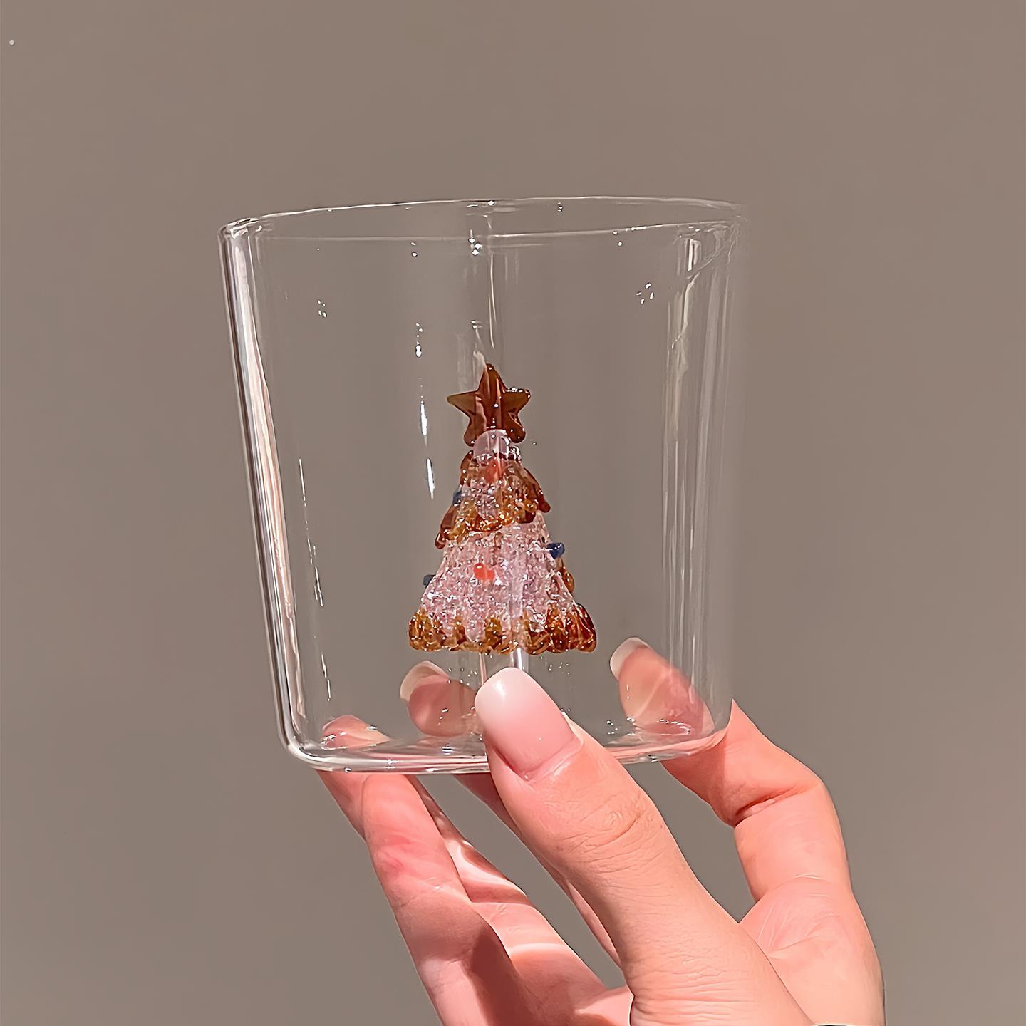 耶诞树酒杯微醺杯子玻璃杯女高颜值水杯家用耶诞礼物装饰品杯子